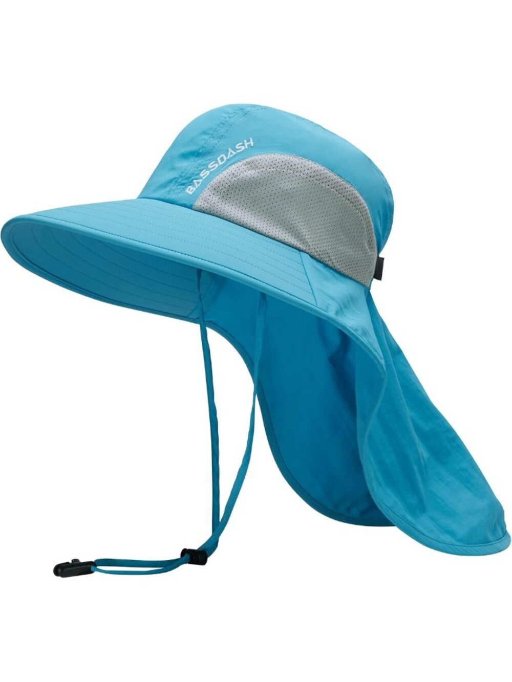 Unisex Wide Brim Sun Hat with Neck Flap, UPF 50+ Water Resistant Fishing Hat